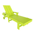 Chaise longue inclinable moderne avec accoudoirs et roulettes