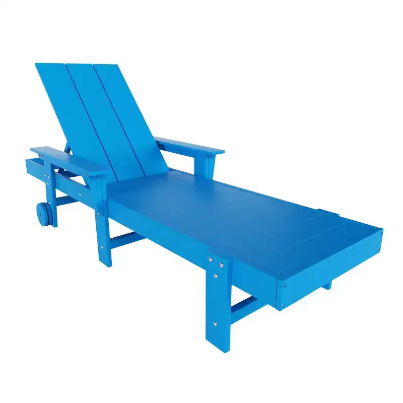Chaise longue inclinable moderne avec accoudoirs et roulettes
