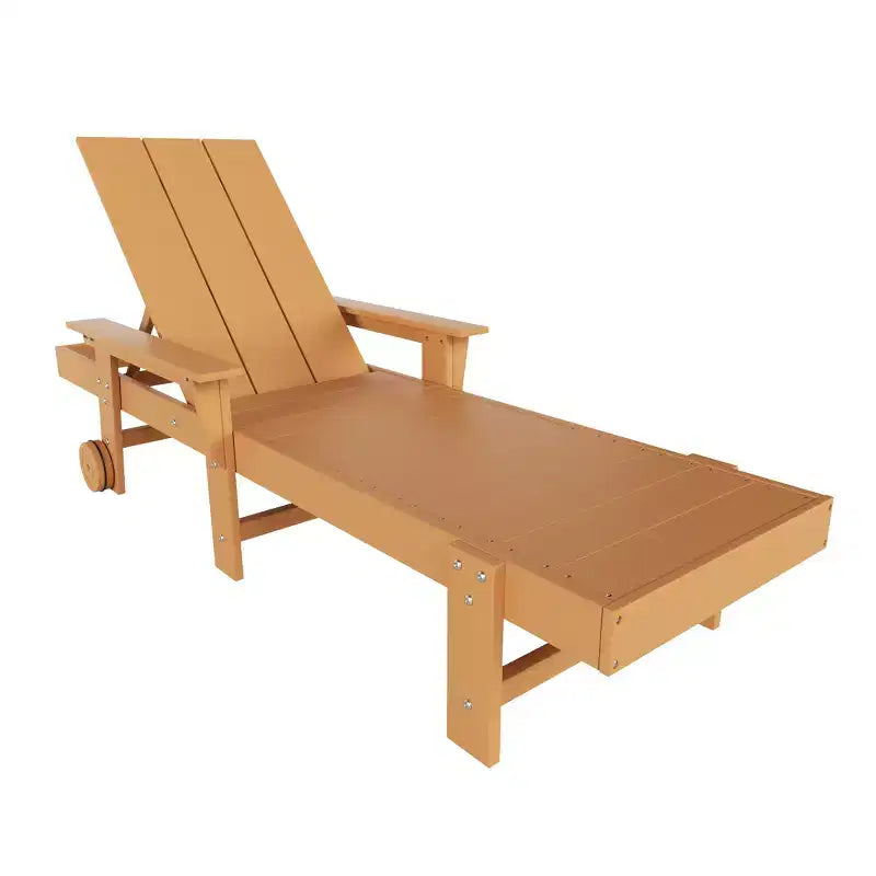 Chaise longue inclinable moderne avec accoudoirs et roulettes