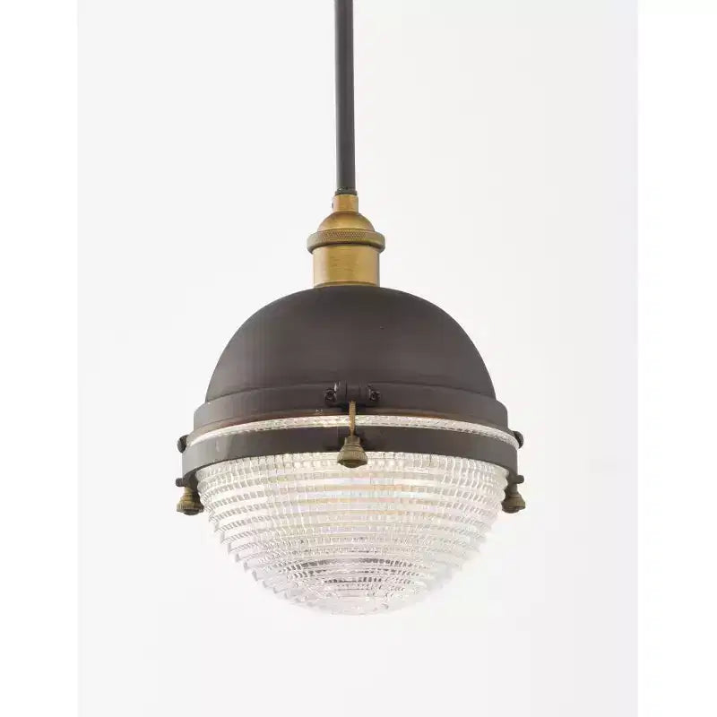 1 - Suspension en bronze huilé/laiton antique