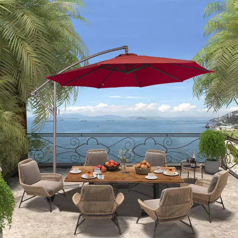 Parasol de patio octogonal extérieur de 3 mètres