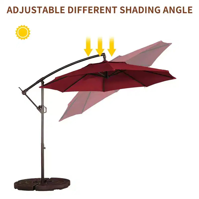 Parasol de patio octogonal extérieur de 3 mètres