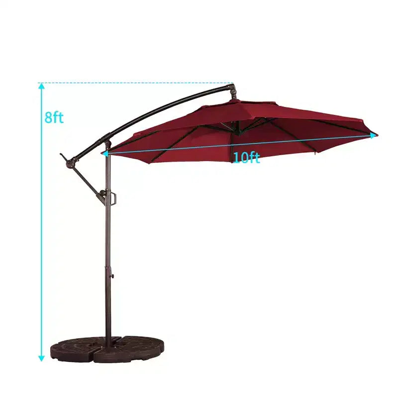 Parasol de patio octogonal extérieur de 3 mètres