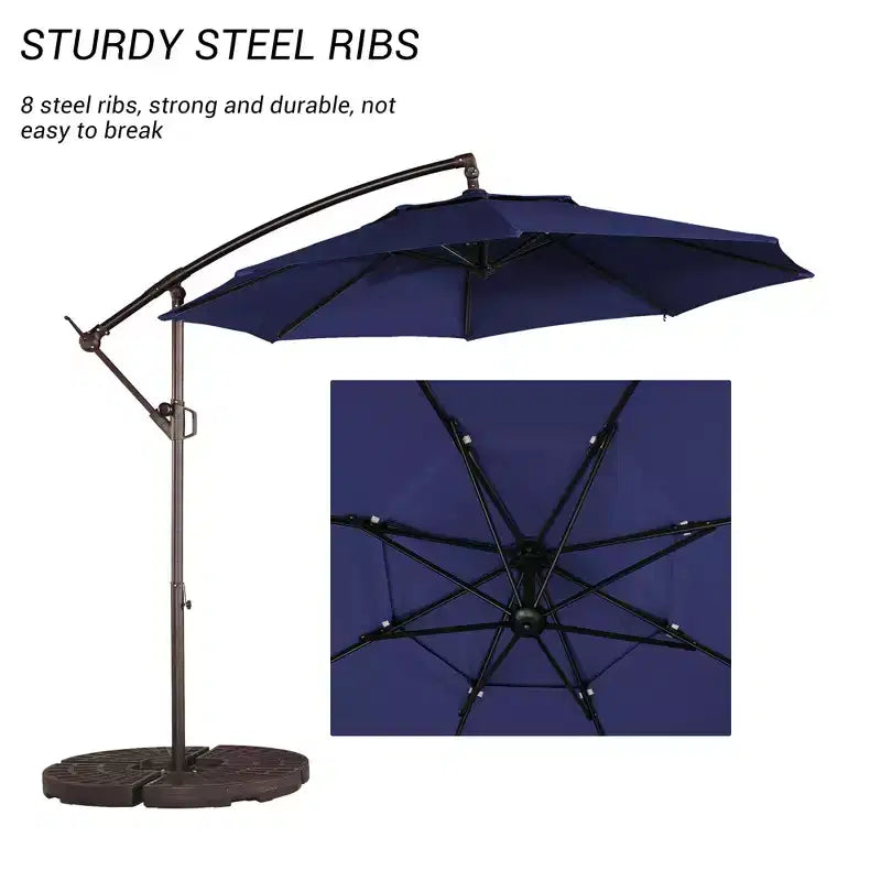 Parasol de patio octogonal extérieur de 3 mètres